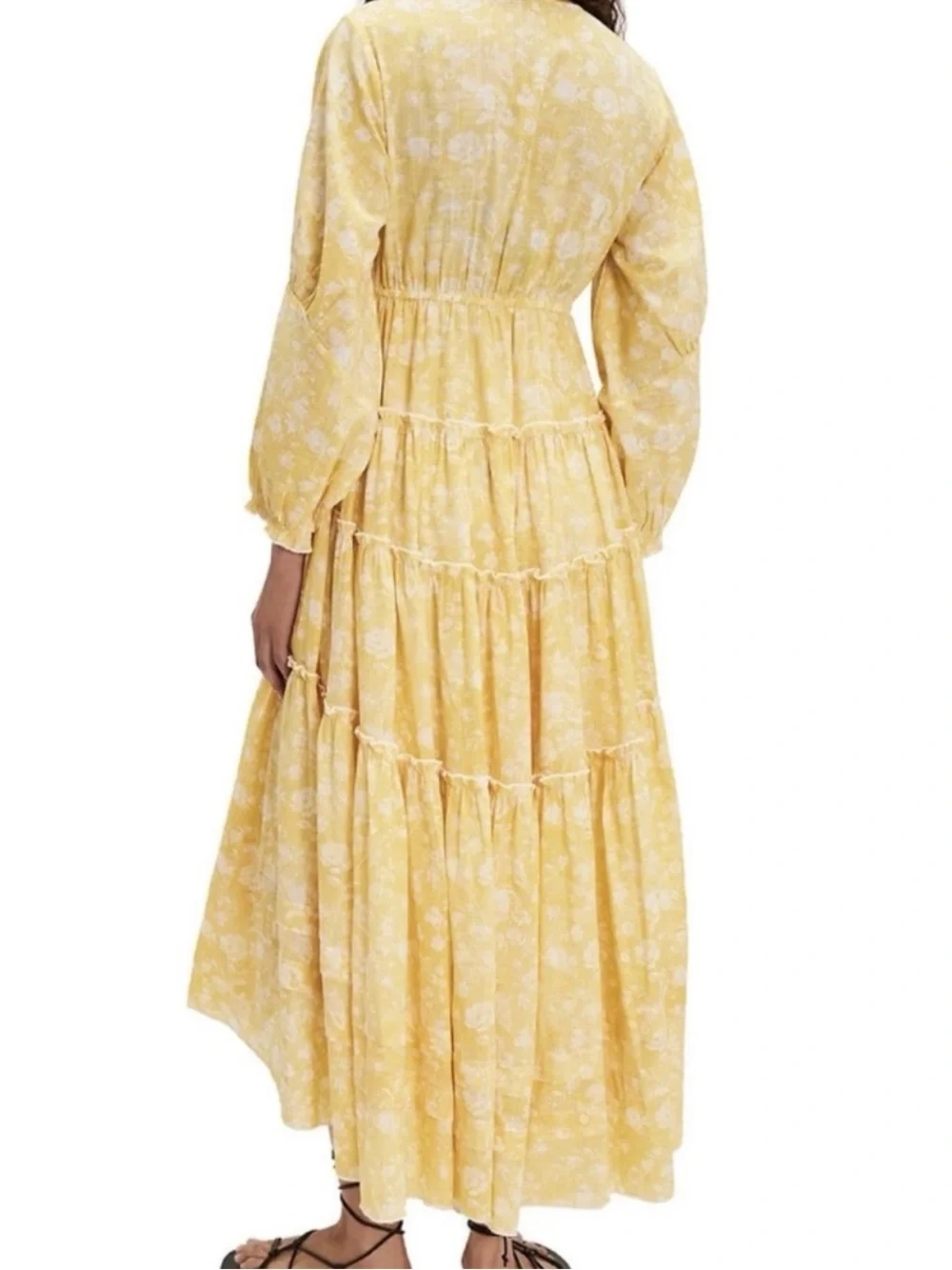 FREE PEOPLE Pappiet Midi Shirt Dress in Sunshine Combo, NWT, size S